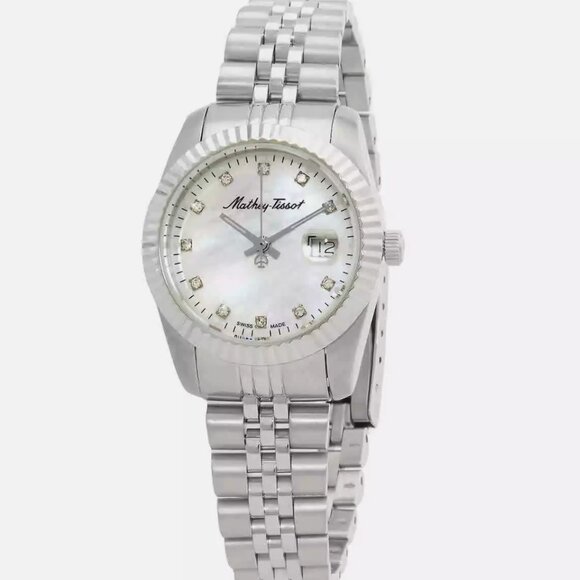 Tissot Diamond MOP Quartz White Dial Ladies Watch